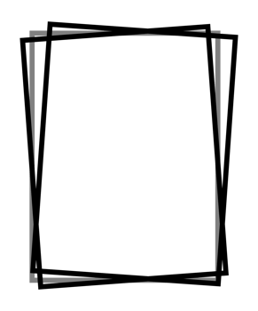 black and white frame png Square photo frame