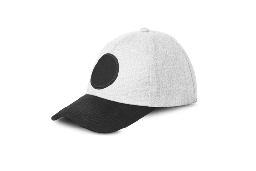 Grey baseball cap. Sports hat with visor isolated on a transparent png