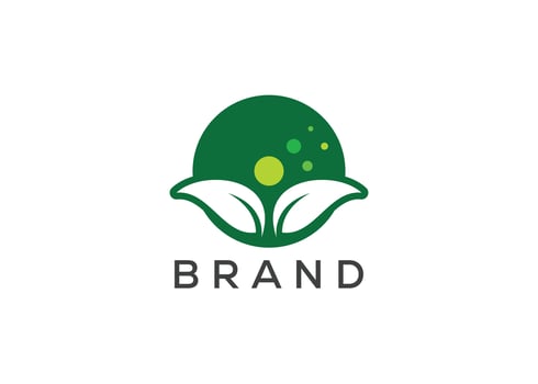 Organic leaf man logo vector. Nature man and eco life logo. Healthcare logo design vector template