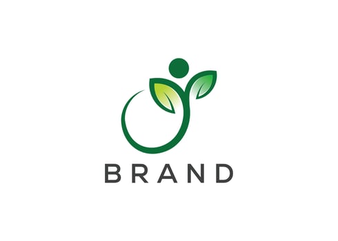 Organic leaf man logo vector. Nature man and eco life logo. Healthcare logo design vector template