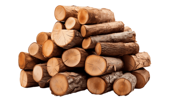 Firewood Stack on White Transparent Background png