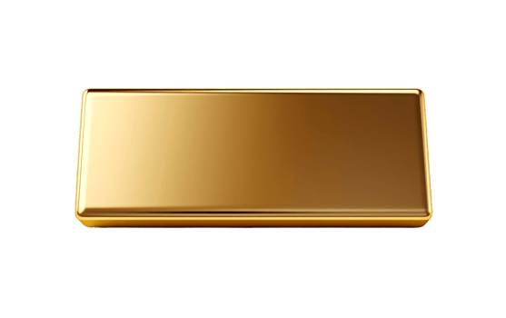 Gold Bar on White Transparent Background png