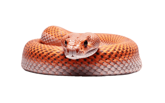 AI generated Snake on White Transparent Background png