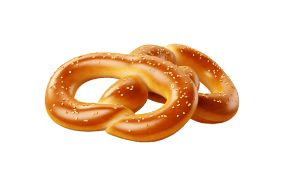 Fresh Pretzel on White Transparent Background png