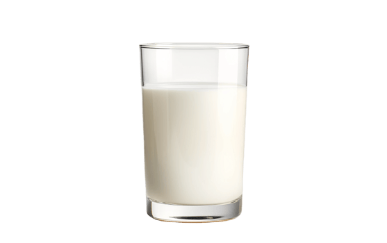 Glass of Milk on White Transparent Background png