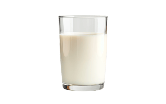 Glass of Milk on White Transparent Background png