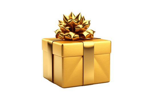 AI generated Gift Box on Transparent Background, PNG format