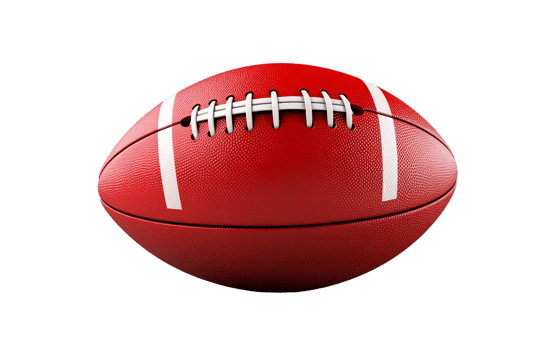 AI generated American Football on Transparent Background, PNG format