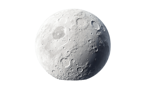 AI generated Moon on Transparent Background, PNG format