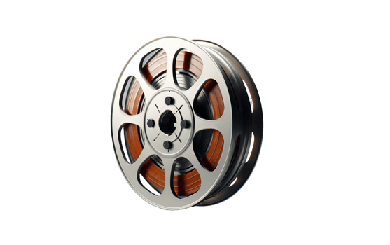 AI generated Movie Reel on Transparent Background, PNG format
