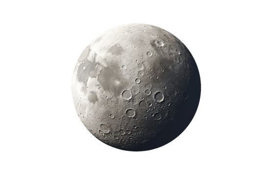 AI generated Moon on Transparent Background, PNG format