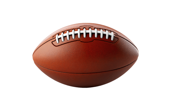 AI generated American Football on Transparent Background, PNG format