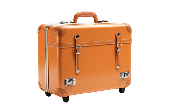 AI generated Elegant Suitcase on Transparent Background png