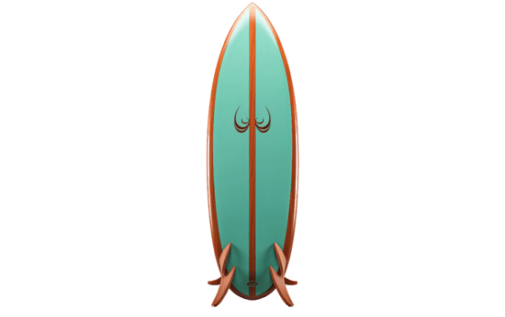 AI generated Surfboard on Transparent Background 8k png