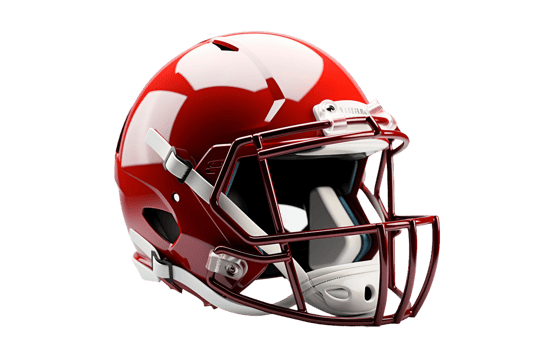 AI generated Football Helmet on Transparent Background, PNG format