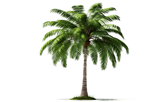 AI generated Palm Tree on Transparent Background, PNG format