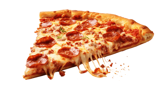 AI generated Pizza Slice on Transparent Background, PNG format