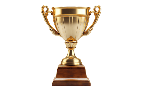 AI generated Shiny Trophy on a Transparent Background png