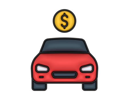 a 3d New Car Price Sticker on a transparent background png