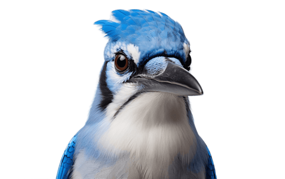 AI generated Blue Jay Bird Isolated on Transparent Background png