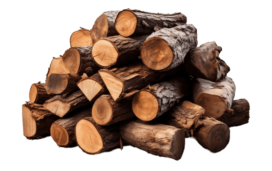 AI generated Pile of Firewood Isolated on Transparent Background png