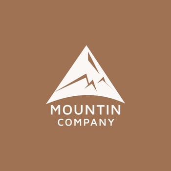 Mountain Tree Symbol Design Element vector