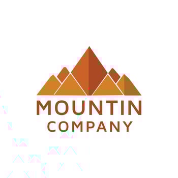 Mountain Tree Symbol Design Element vector