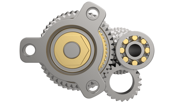 6 speed transmission isolated on background. 3d rendering - illustration png