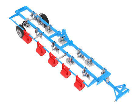 Farming tool for tractor  isolated on background. 3d rendering - illustration png