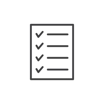 list icon. sign for mobile concept and web design. outline vector icon. symbol, logo illustration. vector graphics.