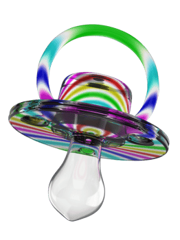 Baby pacifier isolated on background. 3d rendering - illustration png