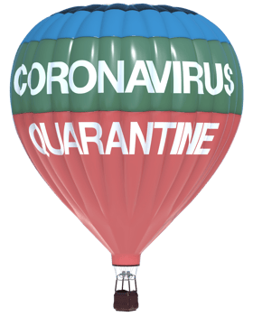 Hot air balloon isolated on background. 3d rendering - illustration png