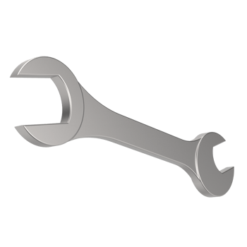 Wrench isolated on background. 3d rendering - illustration png