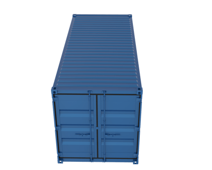 Container isolated on background. 3d rendering - illustration png
