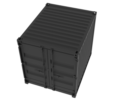 Container isolated on background. 3d rendering - illustration png
