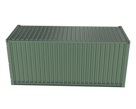 Container isolated on background. 3d rendering - illustration png