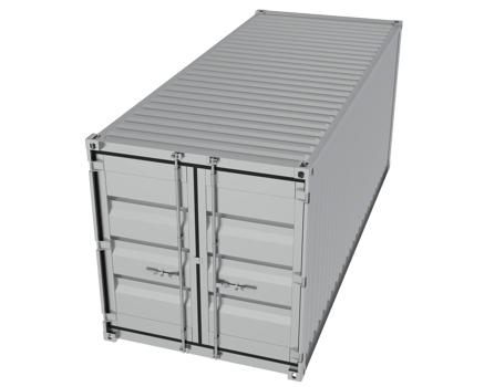Container isolated on background. 3d rendering - illustration png