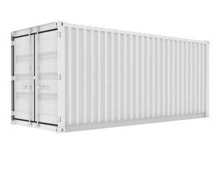 Container isolated on background. 3d rendering - illustration png