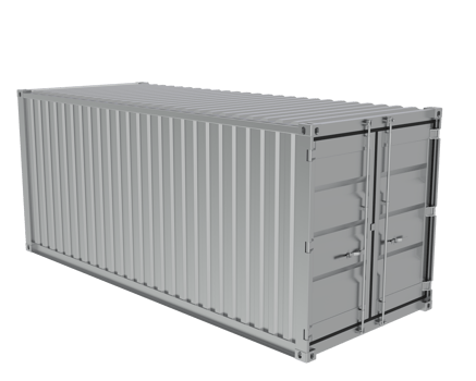 Container isolated on background. 3d rendering - illustration png