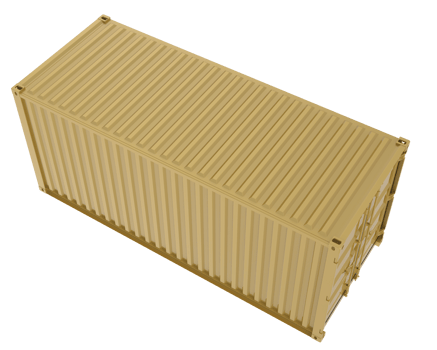 Container isolated on background. 3d rendering - illustration png