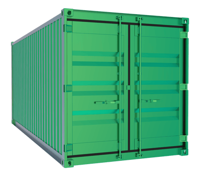 Container isolated on background. 3d rendering - illustration png