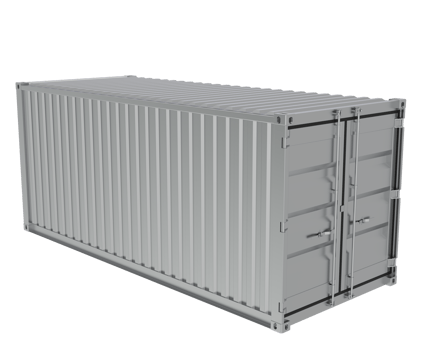 Container isolated on background. 3d rendering - illustration png