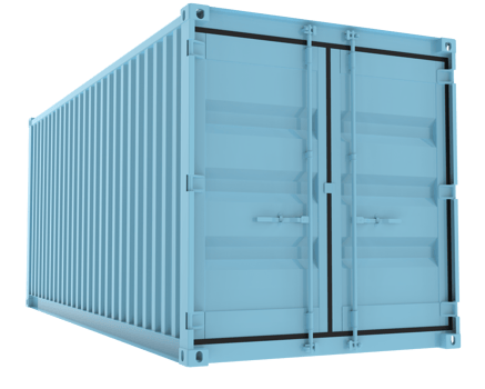 Container isolated on background. 3d rendering - illustration png
