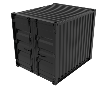 Container isolated on background. 3d rendering - illustration png