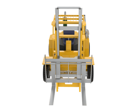 Diesel forklift isolated on background. 3d rendering - illustration png