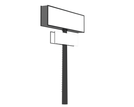 Billboard isolated on background. 3d rendering - illustration png