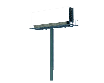 Billboard isolated on background. 3d rendering - illustration png
