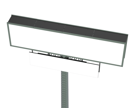 Billboard isolated on background. 3d rendering - illustration png
