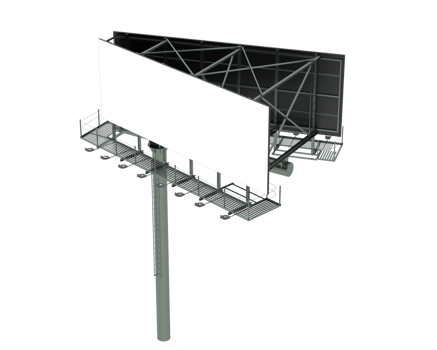 Billboard isolated on background. 3d rendering - illustration png