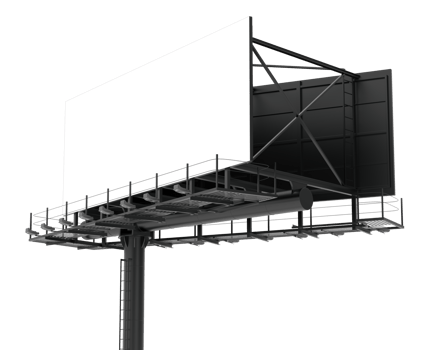 Billboard isolated on background. 3d rendering - illustration png